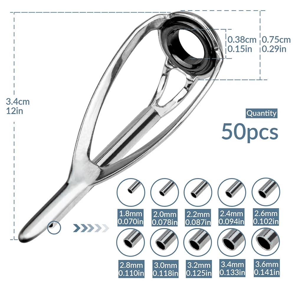 THKFISH 50pcs Fishing Rod Guid - Fishing Equipment Guide recension och pris
